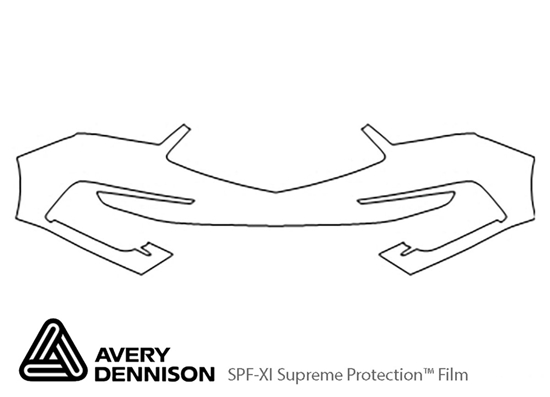 Acura MDX 2017-2020 Avery Dennison Clear Bra Bumper Paint Protection Kit Diagram