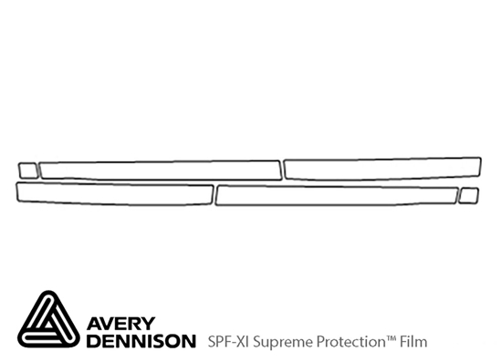 Acura MDX 2017-2024 Avery Dennison Clear Bra Door Cup Paint Protection Kit Diagram