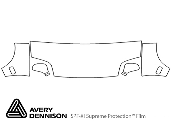 Acura NSX 2002-2005 Avery Dennison Clear Bra Hood Paint Protection Kit Diagram