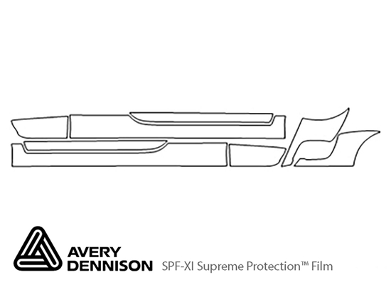 Acura NSX 2002-2005 Avery Dennison Clear Bra Door Cup Paint Protection Kit Diagram