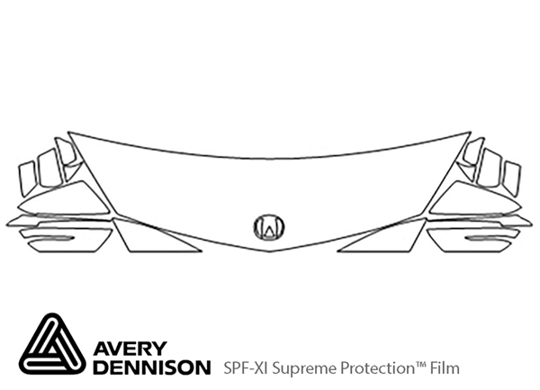 ##LONGDESCRIPTIONNAME2## Avery Dennison Clear Bra Hood Paint Protection Kit Diagram