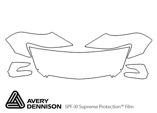 Acura RL 2005-2008 Avery Dennison Clear Bra Hood Paint Protection Kit Diagram