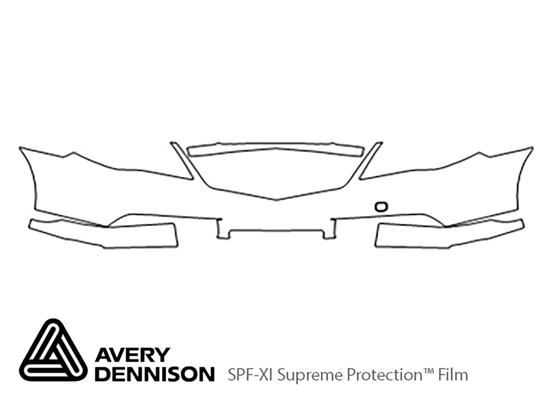 Acura RL 2009-2012 Avery Dennison Clear Bra Bumper Paint Protection Kit Diagram