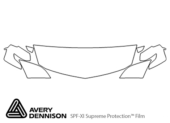 Acura RL 2009-2012 Avery Dennison Clear Bra Hood Paint Protection Kit Diagram