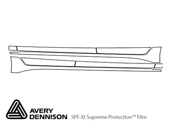 Acura RLX 2018-2020 Avery Dennison Clear Bra Door Cup Paint Protection Kit Diagram