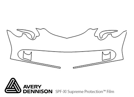 Acura RSX 2002-2004 Avery Dennison Clear Bra Bumper Paint Protection Kit Diagram