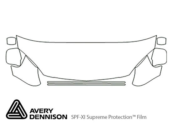 Acura RSX 2005-2006 Avery Dennison Clear Bra Hood Paint Protection Kit Diagram