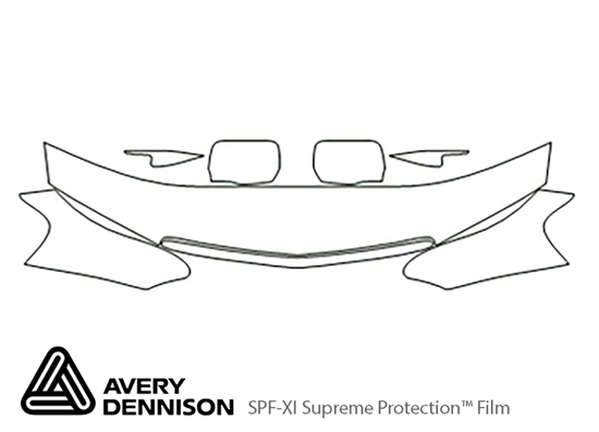 Acura TL 1999-2001 Avery Dennison Clear Bra Hood Paint Protection Kit Diagram