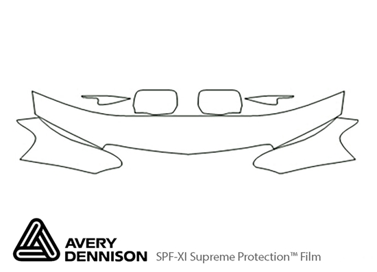 Acura TL 2002-2003 Avery Dennison Clear Bra Hood Paint Protection Kit Diagram