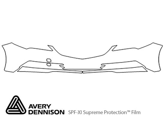 Acura TLX 2015-2017 Avery Dennison Clear Bra Bumper Paint Protection Kit Diagram