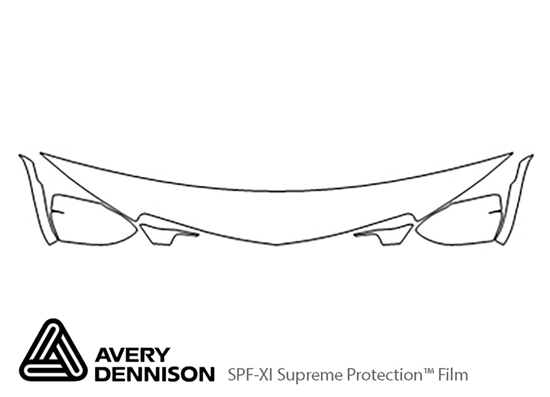 Acura TLX 2015-2017 Avery Dennison Clear Bra Hood Paint Protection Kit Diagram