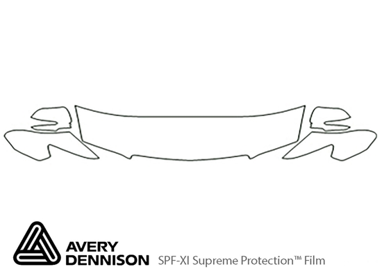 Acura TSX 2004-2005 Avery Dennison Clear Bra Hood Paint Protection Kit Diagram