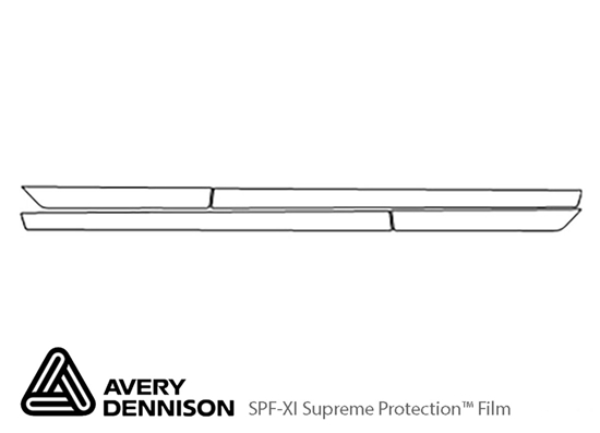 Acura TSX 2004-2008 Avery Dennison Clear Bra Door Cup Paint Protection Kit Diagram