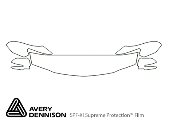 Acura TSX 2006-2008 Avery Dennison Clear Bra Hood Paint Protection Kit Diagram