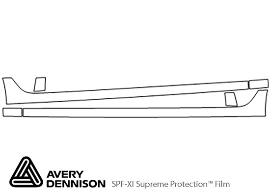 Acura TSX 2009-2009 Avery Dennison Clear Bra Door Cup Paint Protection Kit Diagram