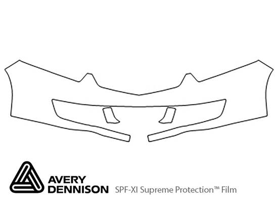 Acura TSX 2009-2010 Avery Dennison Clear Bra Bumper Paint Protection Kit Diagram