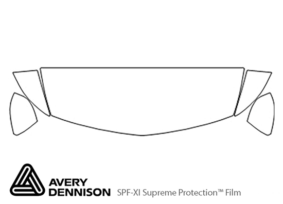 Acura TSX 2009-2010 Avery Dennison Clear Bra Hood Paint Protection Kit Diagram