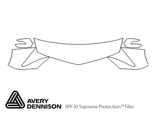 Acura ZDX 2010-2013 Avery Dennison Clear Bra Hood Paint Protection Kit Diagram