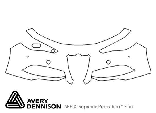 Alfa Romeo Giulia 2017-2024 Avery Dennison Clear Bra Bumper Paint Protection Kit Diagram