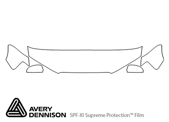 Audi A3 2006-2008 Avery Dennison Clear Bra Hood Paint Protection Kit Diagram