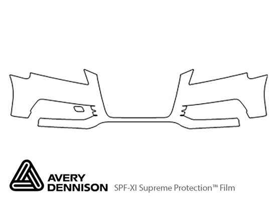 Audi A3 2009-2013 Avery Dennison Clear Bra Bumper Paint Protection Kit Diagram