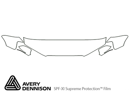 Audi A3 2009-2013 Avery Dennison Clear Bra Hood Paint Protection Kit Diagram