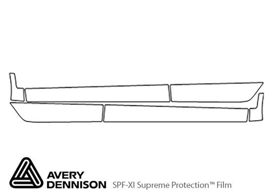 Audi A3 2017-2024 Avery Dennison Clear Bra Door Cup Precut PPF Diagram