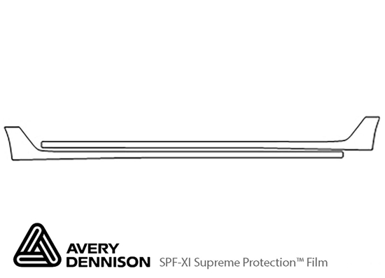 Audi A3 2017-2024 Avery Dennison Clear Bra Door Cup Paint Protection Kit Diagram