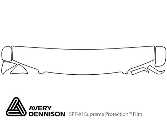 Audi A4 1996-2001 Avery Dennison Clear Bra Hood Paint Protection Kit Diagram