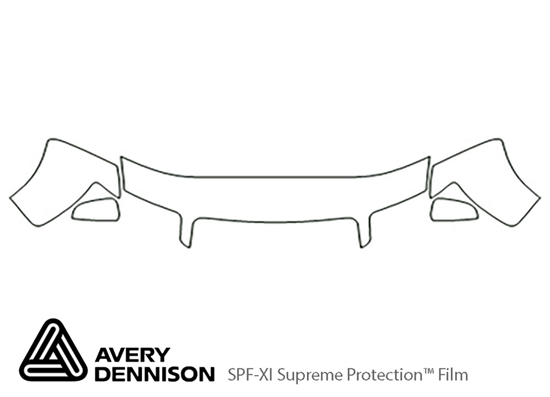 Audi A4 2002-2004 Avery Dennison Clear Bra Hood Paint Protection Kit Diagram