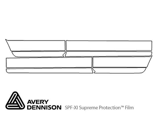 Audi A4 2005-2008 Avery Dennison Clear Bra Door Cup Paint Protection Kit Diagram