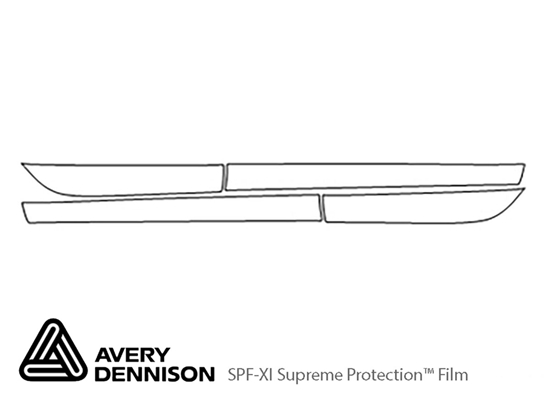 Audi A4 2009-2012 Avery Dennison Clear Bra Door Cup Paint Protection Kit Diagram