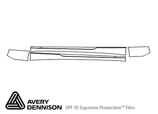 Audi A5 2018-2024 Avery Dennison Clear Bra Door Cup Paint Protection Kit Diagram