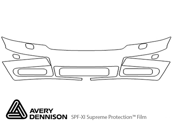 Audi A6 1999-2004 Avery Dennison Clear Bra Bumper Paint Protection Kit Diagram