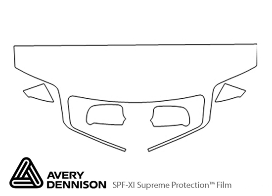 Audi A6 1999-2004 Avery Dennison Clear Bra Hood Paint Protection Kit Diagram