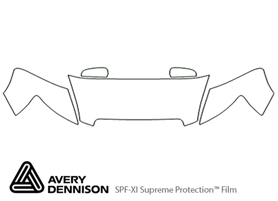 Audi A6 2006-2008 Avery Dennison Clear Bra Hood Paint Protection Kit Diagram