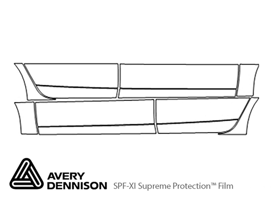 Audi A6 2006-2008 Avery Dennison Clear Bra Door Cup Paint Protection Kit Diagram