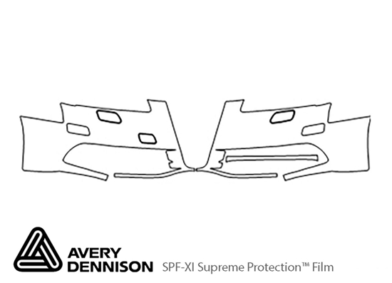 Audi A6 2009-2011 Avery Dennison Clear Bra Bumper Paint Protection Kit Diagram