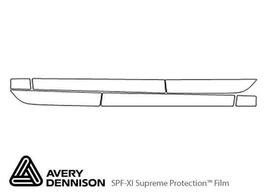 Audi A6 2016-2024 Avery Dennison Clear Bra Door Cup Paint Protection Kit Diagram