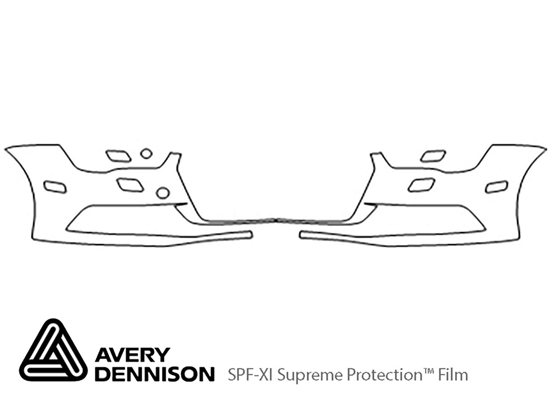 Audi A7 2016-2018 Avery Dennison Clear Bra Bumper Paint Protection Kit Diagram