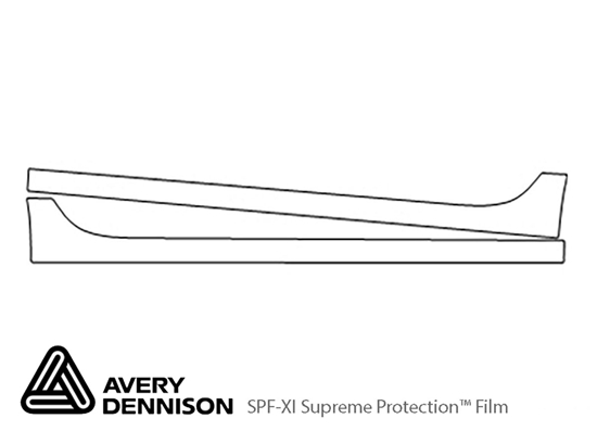 Audi A7 2016-2018 Avery Dennison Clear Bra Door Cup Paint Protection Kit Diagram