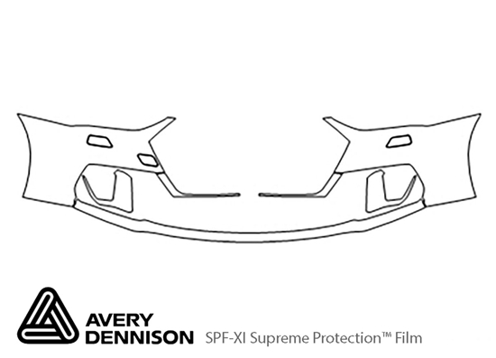 Audi A7 2019-2024 Avery Dennison Clear Bra Bumper Paint Protection Kit Diagram