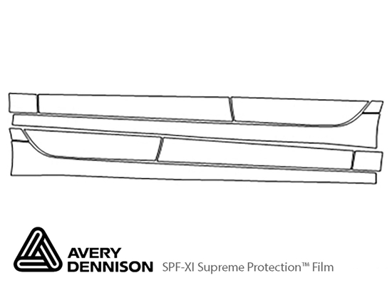 Audi A7 2019-2024 Avery Dennison Clear Bra Door Cup Paint Protection Kit Diagram