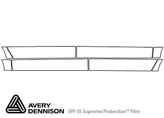 Audi A8 2004-2005 Avery Dennison Clear Bra Door Cup Paint Protection Kit Diagram