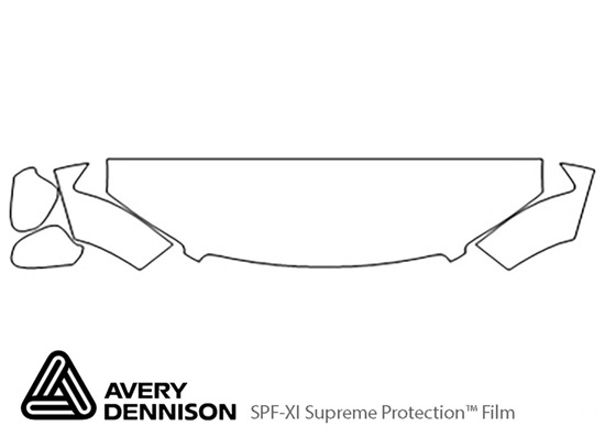 Audi A8 2004-2005 Avery Dennison Clear Bra Hood Paint Protection Kit Diagram