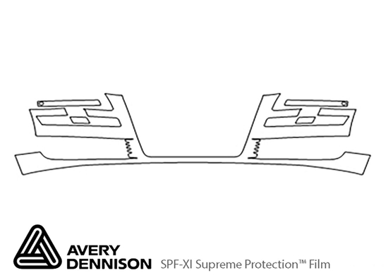 Audi A8 2006-2010 Avery Dennison Clear Bra Bumper Paint Protection Kit Diagram