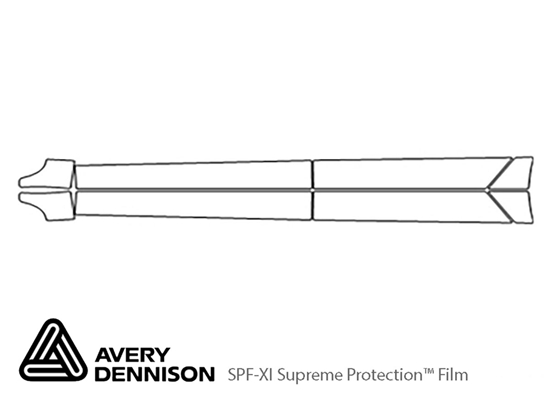 Audi A8 2015-2024 Avery Dennison Clear Bra Door Cup Precut PPF Diagram