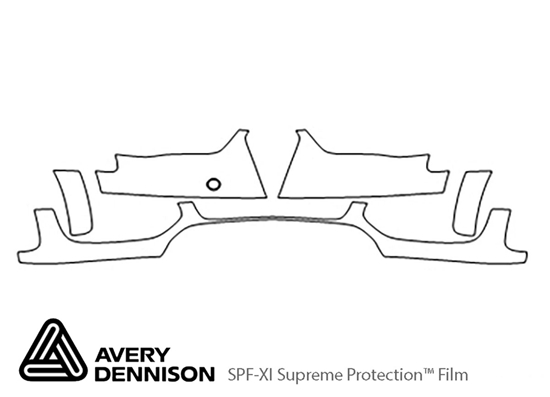 Audi A4 2013-2016 Avery Dennison Clear Bra Bumper Paint Protection Kit Diagram