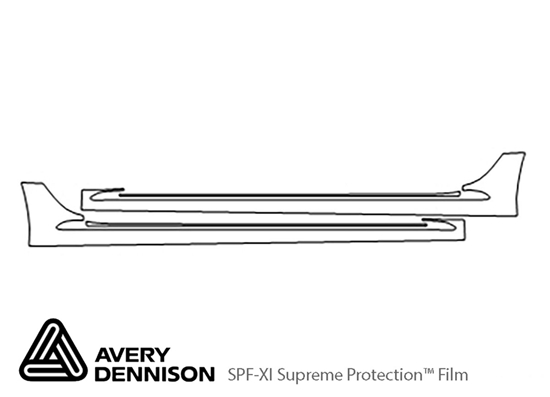 Audi A4 2013-2016 Avery Dennison Clear Bra Door Cup Paint Protection Kit Diagram