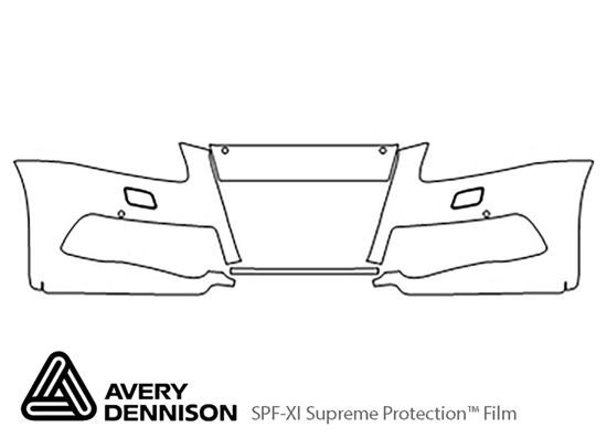 Audi Q5 2009-2012 Avery Dennison Clear Bra Bumper Paint Protection Kit Diagram